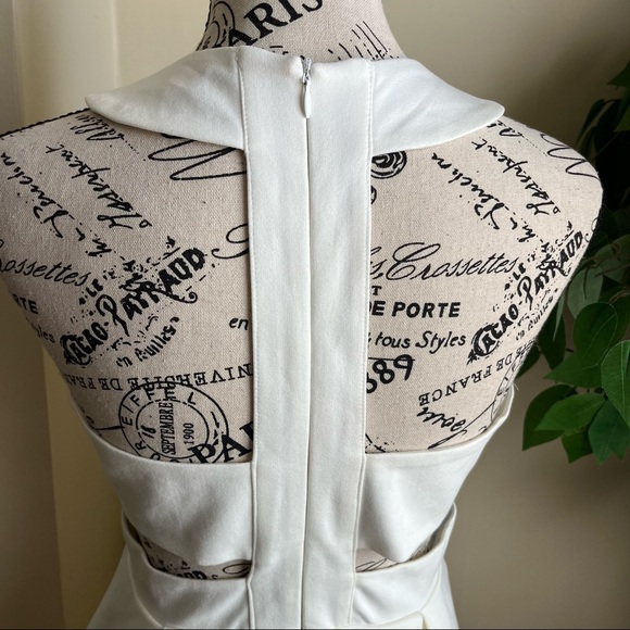 Lulus Cutout and About White Skater Dress Sz M - Picture 11 of 16